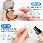 Bulk packaging of one hundred twenty count disposable white makeup sponges