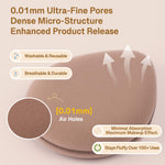 Two pieces of premium brown and black imported makeup puffs for cream foundation