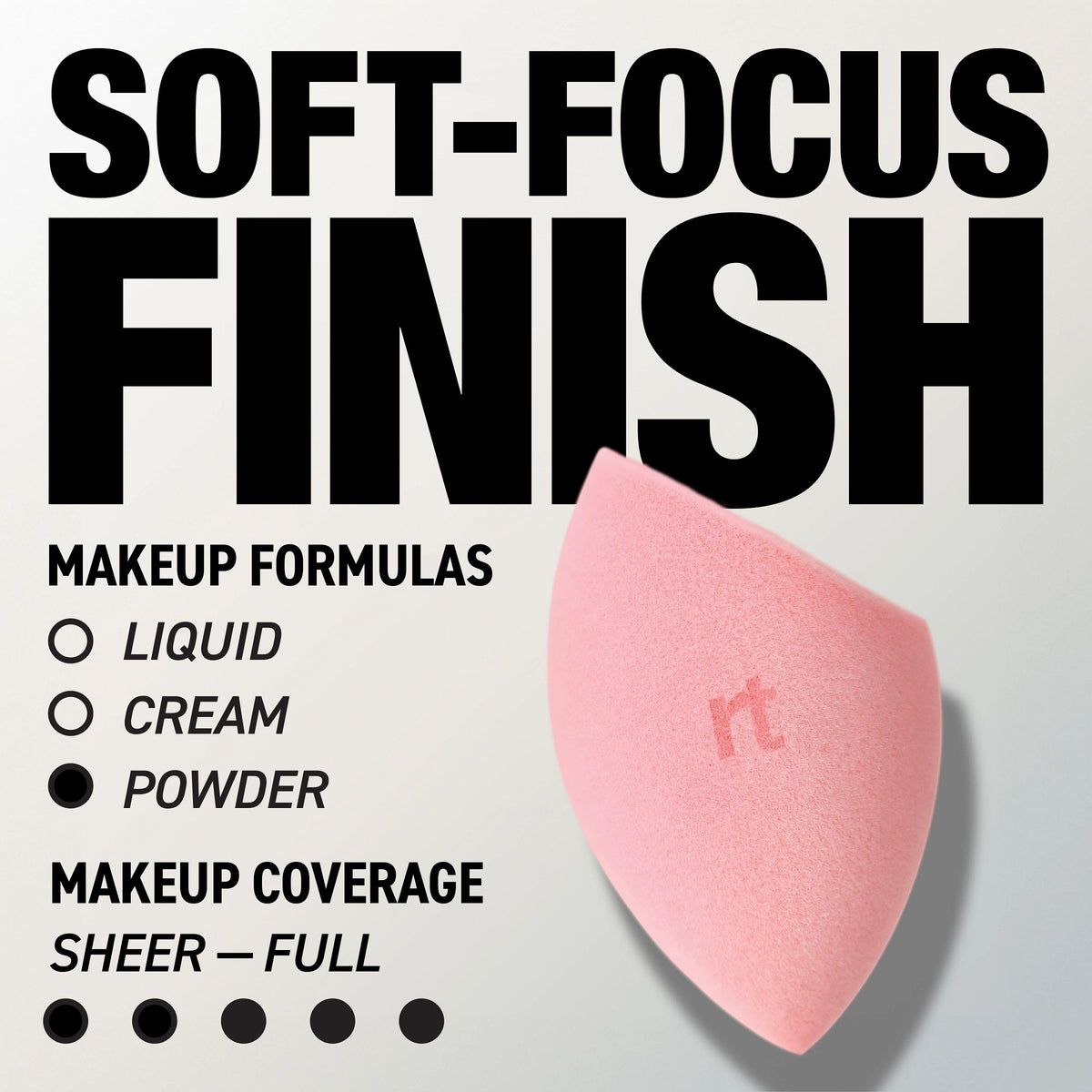 Real Techniques Miracle Powder Sponge showcasing the velvet fiber texture up close