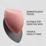 Real Techniques Miracle Powder Sponge being used dry for a matte setting powder application