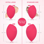 OtNiap non latex face and body blending sponge kit with two silver storage racks.