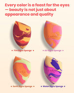 Unfovi latex free beauty blenders expanding in water for liquid foundation application