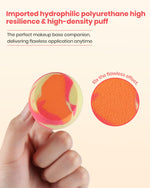 Unfovi professional makeup sponge set used for dry powder setting and wet cream blending
