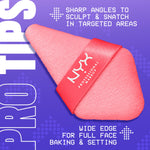 NYX Professional Makeup angled edge powder puff for under eye baking precision