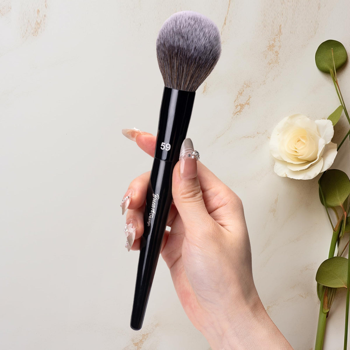 Close up of Bueart Design synthetic brush bristles