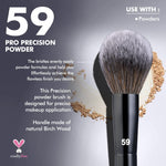 Hand-sculpted rounded tip of Bueart Design powder brush