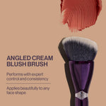 Anisa Beauty Cream Blush Brush angled dome head ergonomic handle angle