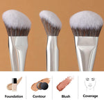 Albeaut multitask makeup tool blending cream blush on facial contours.