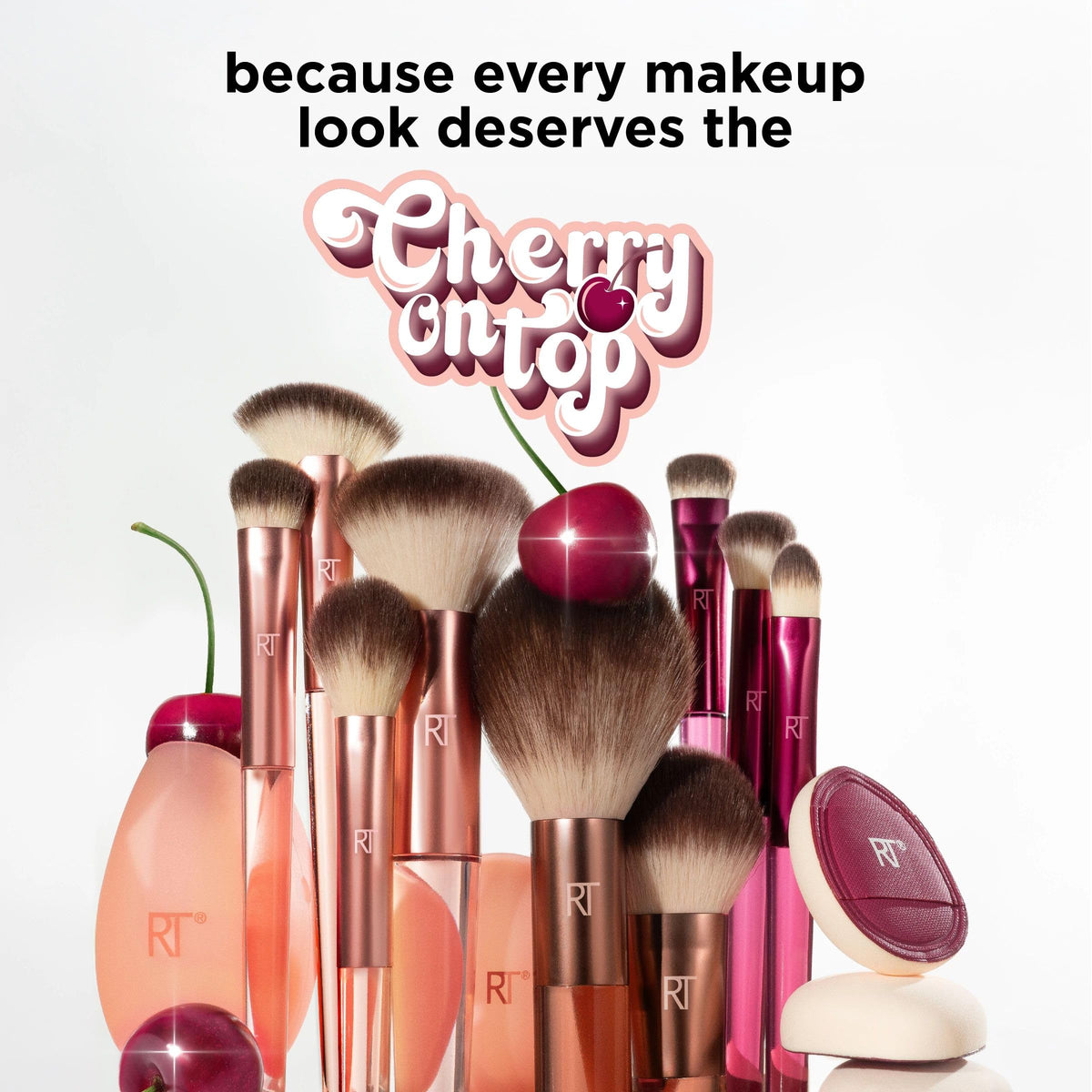Vegan and cruelty free synthetic cosmetic brush for blending cheek products