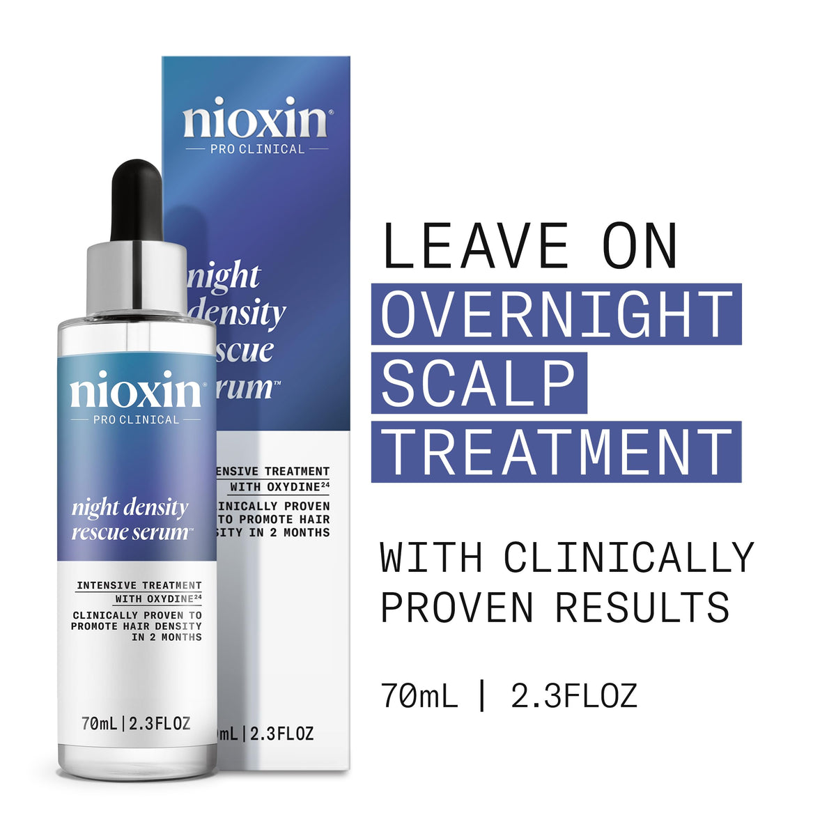 Nioxin overnight hair thickening serum applicator dropper