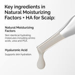 The Ordinary scalp hydration serum milky texture drop on skin