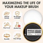 Textured silicone scrubbing pad inside the lid for deep cleaning cosmetic tools