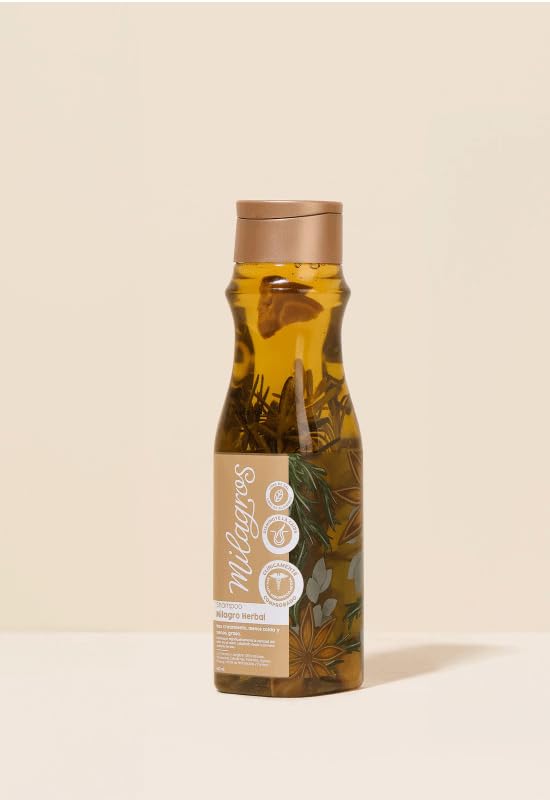 Herbal Miracle hair growth shampoo bottle close up