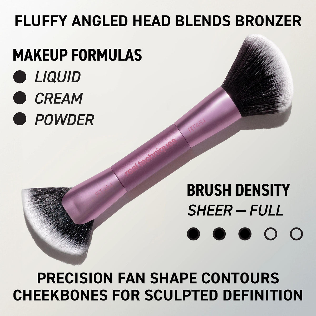 Real Techniques eye makeup brushes including the 364 Pyramid Liner and 367 Layer and Liner tools