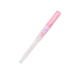 Sterilized 20 gauge single-use ear and nose piercing needles on a clean background.