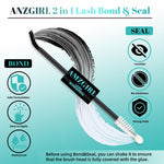 Clear lash sealant spiral brush end of the two-in-one extension glue