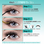 Waterproof long lasting black lash bond fluid texture view