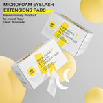 LASHVIEW microfoam eye pads package showcasing authentic protective individual pair wraps.