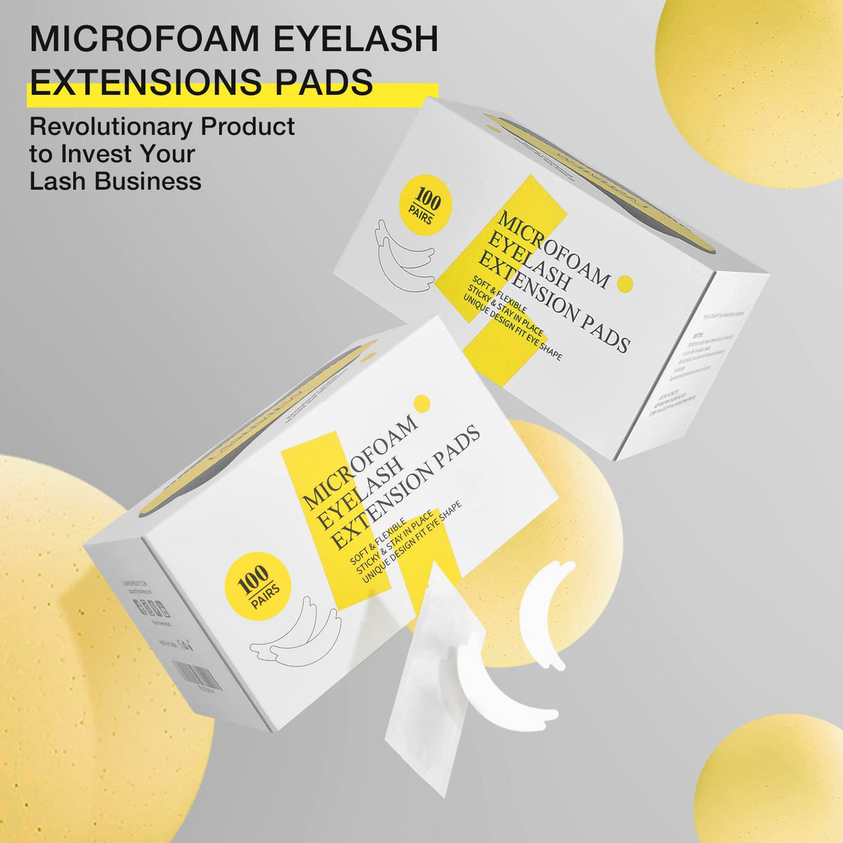 LASHVIEW microfoam eye pads package showcasing authentic protective individual pair wraps.