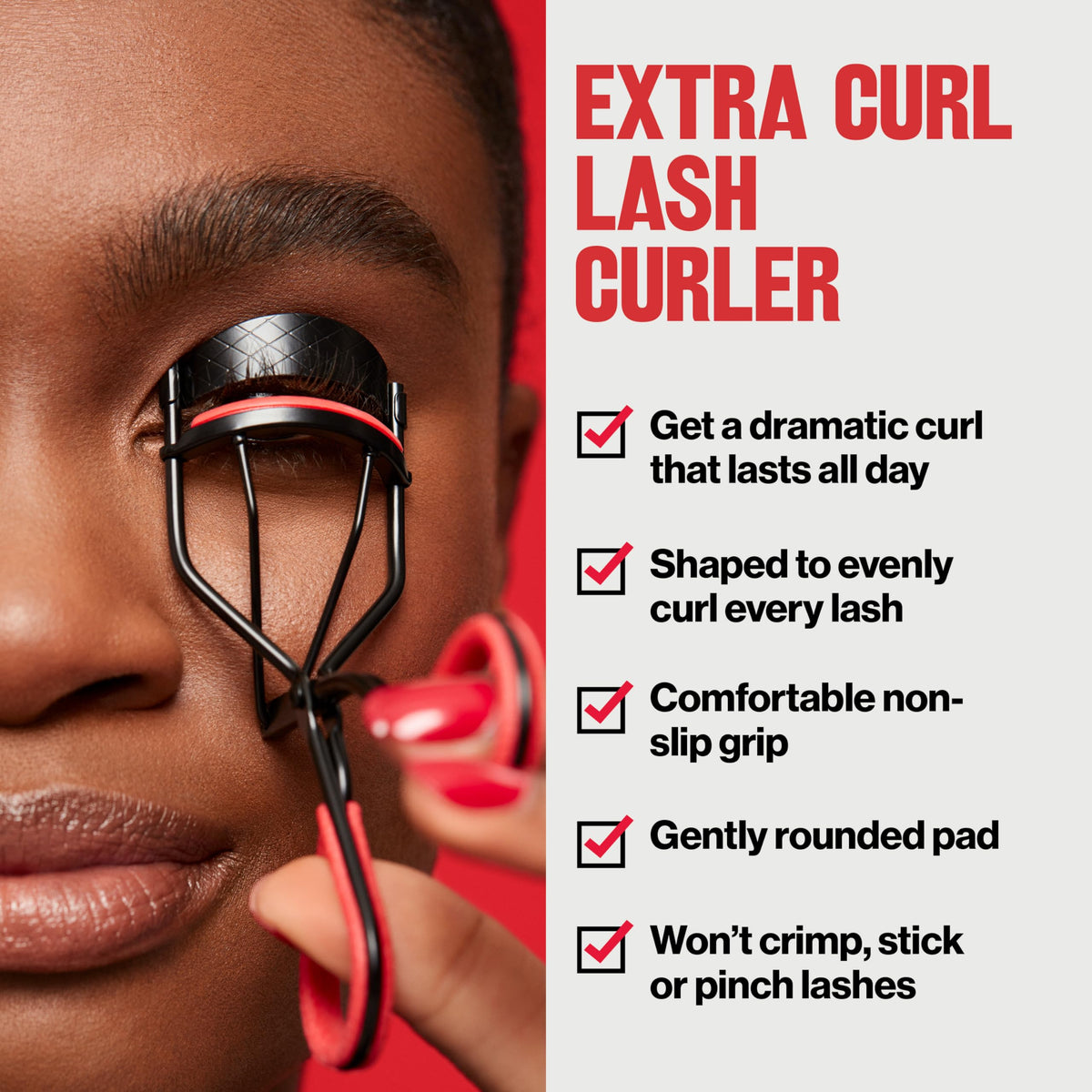 Close up of Revlon lash curler silicone pad
