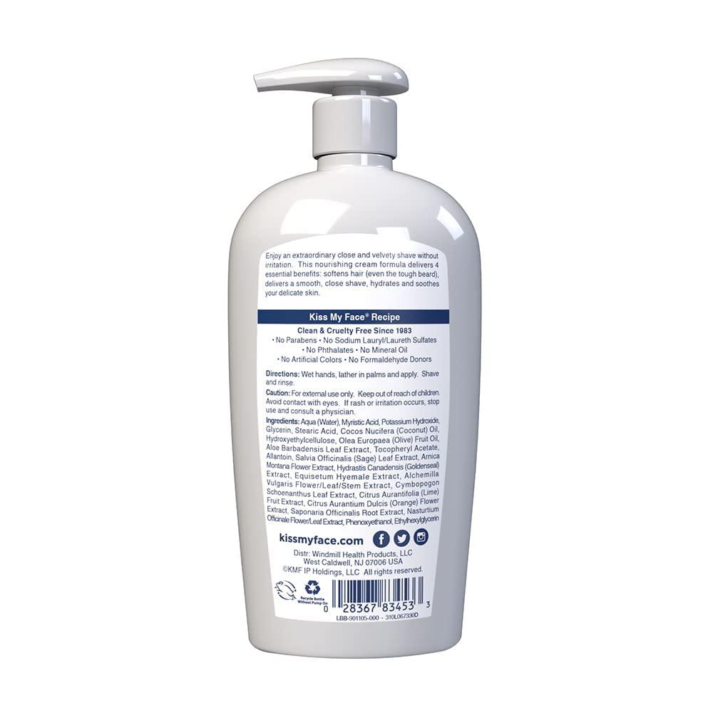 Kiss My Face sensitive skin four in one shaving lotion pack