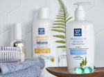 Paraben free non irritating moisturizing shave cream pump mechanism
