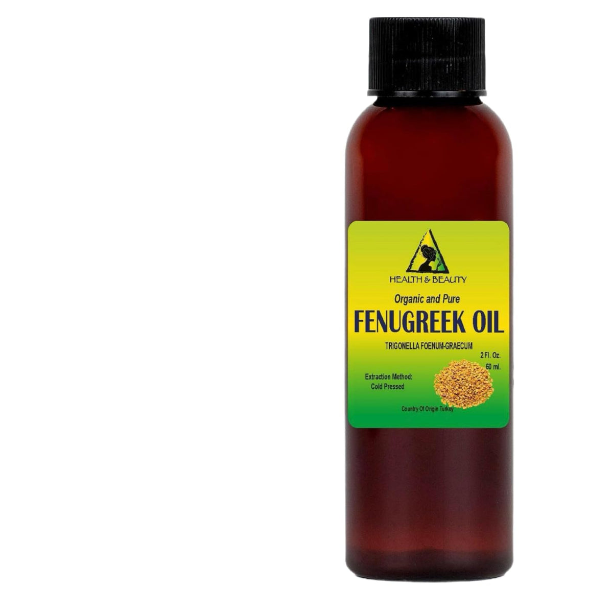 Pure cold pressed methi oil for hair growth with glass dropper