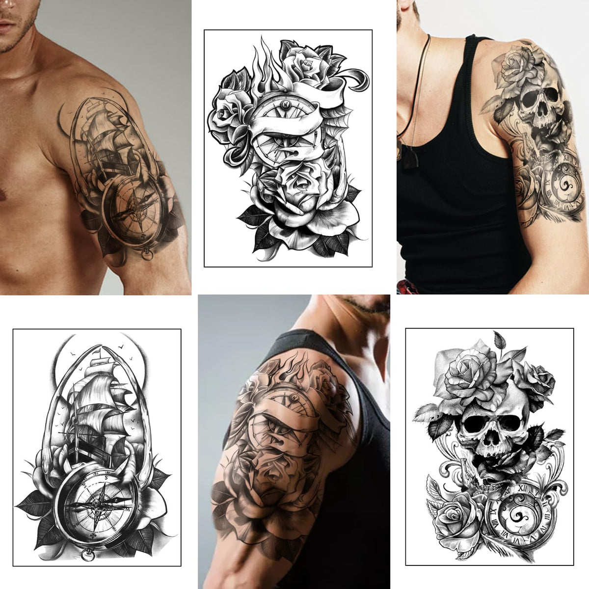 Yazhiji temporary tattoo set waterproof test illustration