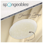 Spongeables coconut scented exfoliating body sponge showing two pieces inside