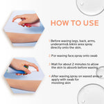 Bestienoly waxing kit bottles displayed together highlighting the dual action formula for body hair removal.
