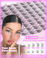 Close up of Wtvane 8-16mm lash clusters