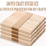 Multi purpose natural wood sticks being used for smooth hair removal wax application on the skin.