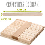 Eco friendly birch wood popsicle sticks utilized for children's school arts and custom DIY crafting models.