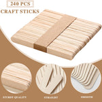 Two hundred forty count bulk pack of Borogo disposable wooden tongue depressors and mixing spatulas.
