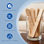 Premium birch wood disposable wax applicators closely stacked together