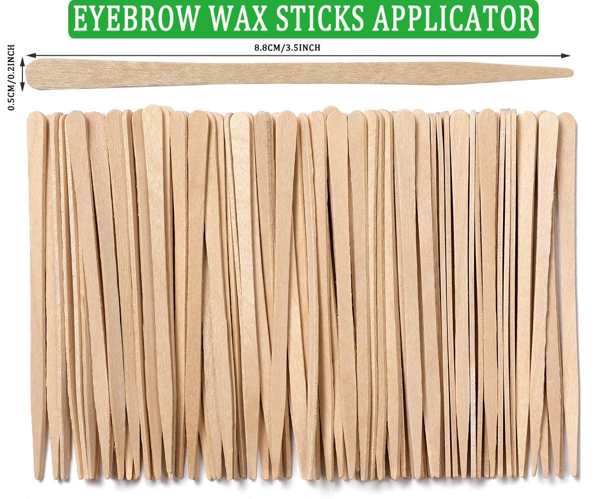 Close up view of the dual ended tips on the Borogo wooden wax spatulas highlighting the narrow and wide ends