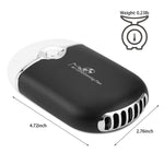 AFOUNDA rechargeable handheld beauty fan displaying the integrated T-shaped standalone desk bracket