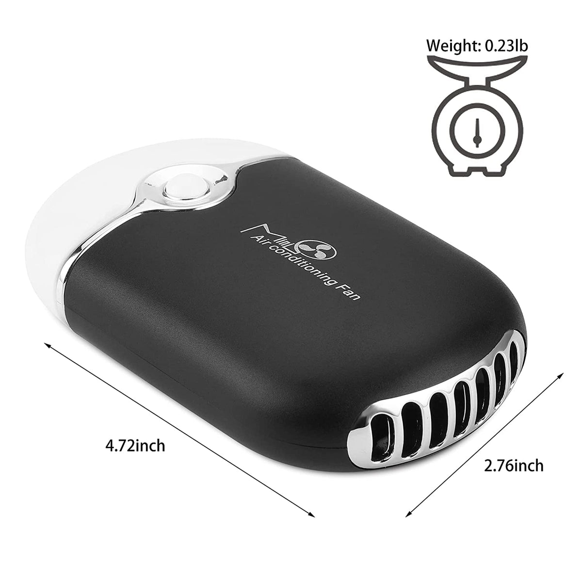 AFOUNDA rechargeable handheld beauty fan displaying the integrated T-shaped standalone desk bracket