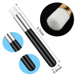 AFOUNDA compact black eyelash extension dryer showing the blue LED charging indicator light