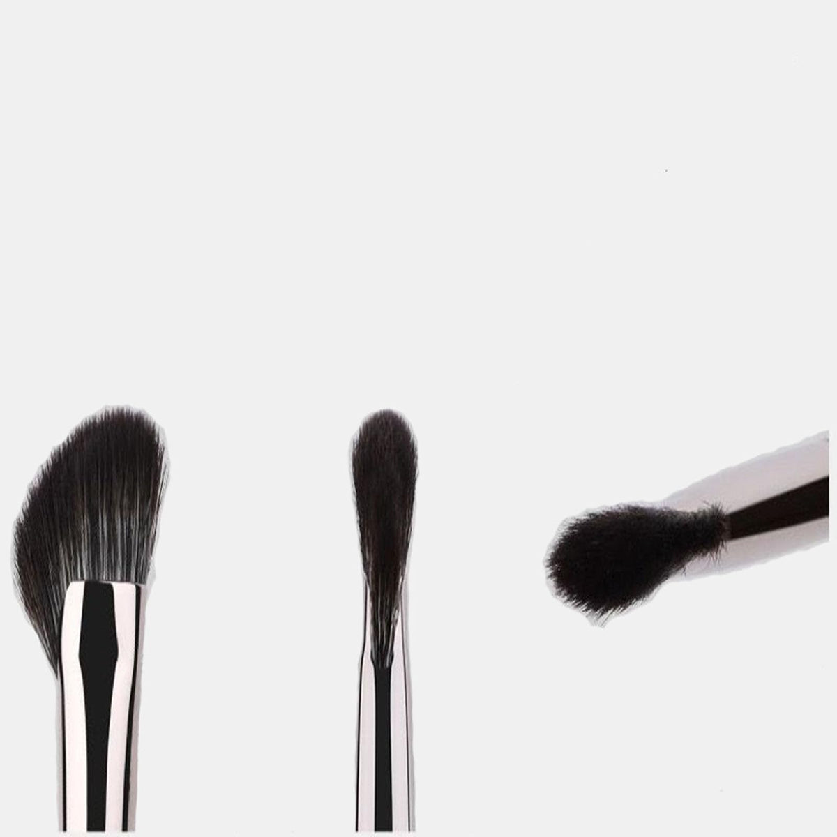 Complete packaging view of the 3 pieces imported eye shadow and nasal sculpting brush set