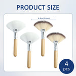 ROBOHOOK esthetician fan brushes close up on the soft synthetic bristles and aluminum tube