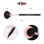 ENERGY fan shape cosmetic tool for face highlighting and buffing