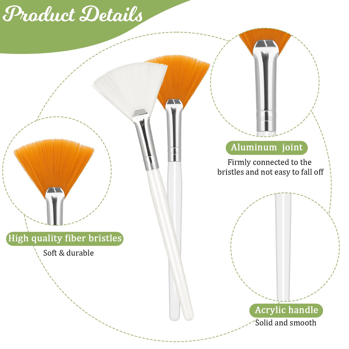 Abeillo makeup fan brush being used to apply highlighting powder gently onto the face.