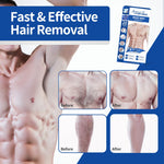 Included post waxing calming oil wipes next to the strips.