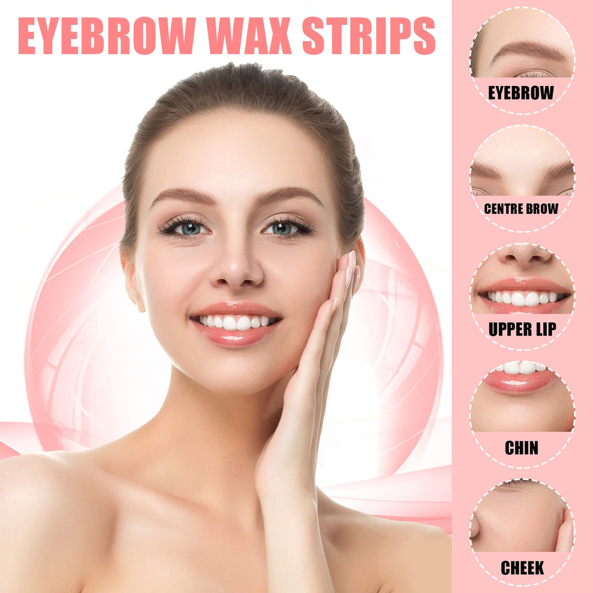 Maitys non woven epilating pads being used for professional eyebrow hair removal and shaping.