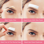 Demonstration of trimming Linyuthia eyebrow wax strips with scissors