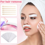 Linyuthia disposable body and facial wax strips stack perspective view