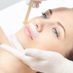 Smooth hair removal process showing durable texture of the fabric strip