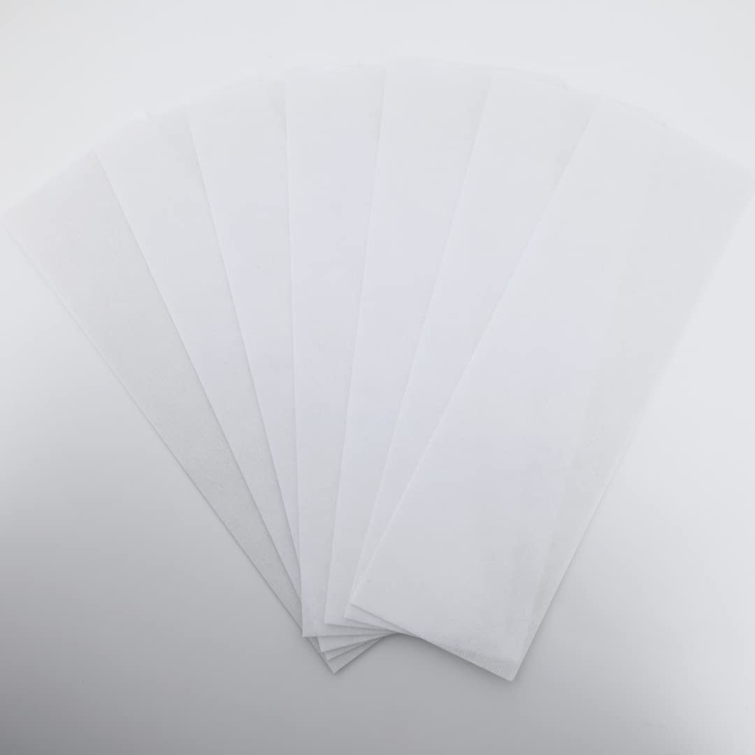 Premium lint free white wax strips for facial and body grooming