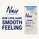 Nair bikini line sensitive skin wax ready strips packaging